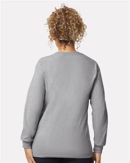 Gildan Unisex Ultra Cotton® Long Sleeve T-Shirt - 2400 Sport Grey