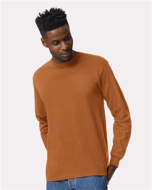 Gildan Unisex Ultra Cotton® Long Sleeve T-Shirt - 2400 Texas Orange