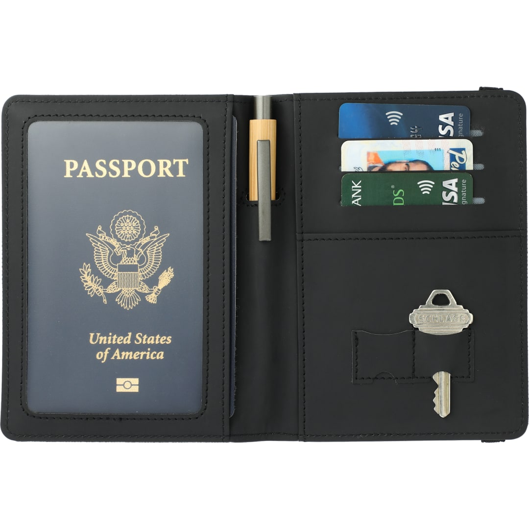 Deluxe Recycled Passport Wallet - 0882-09 Gray