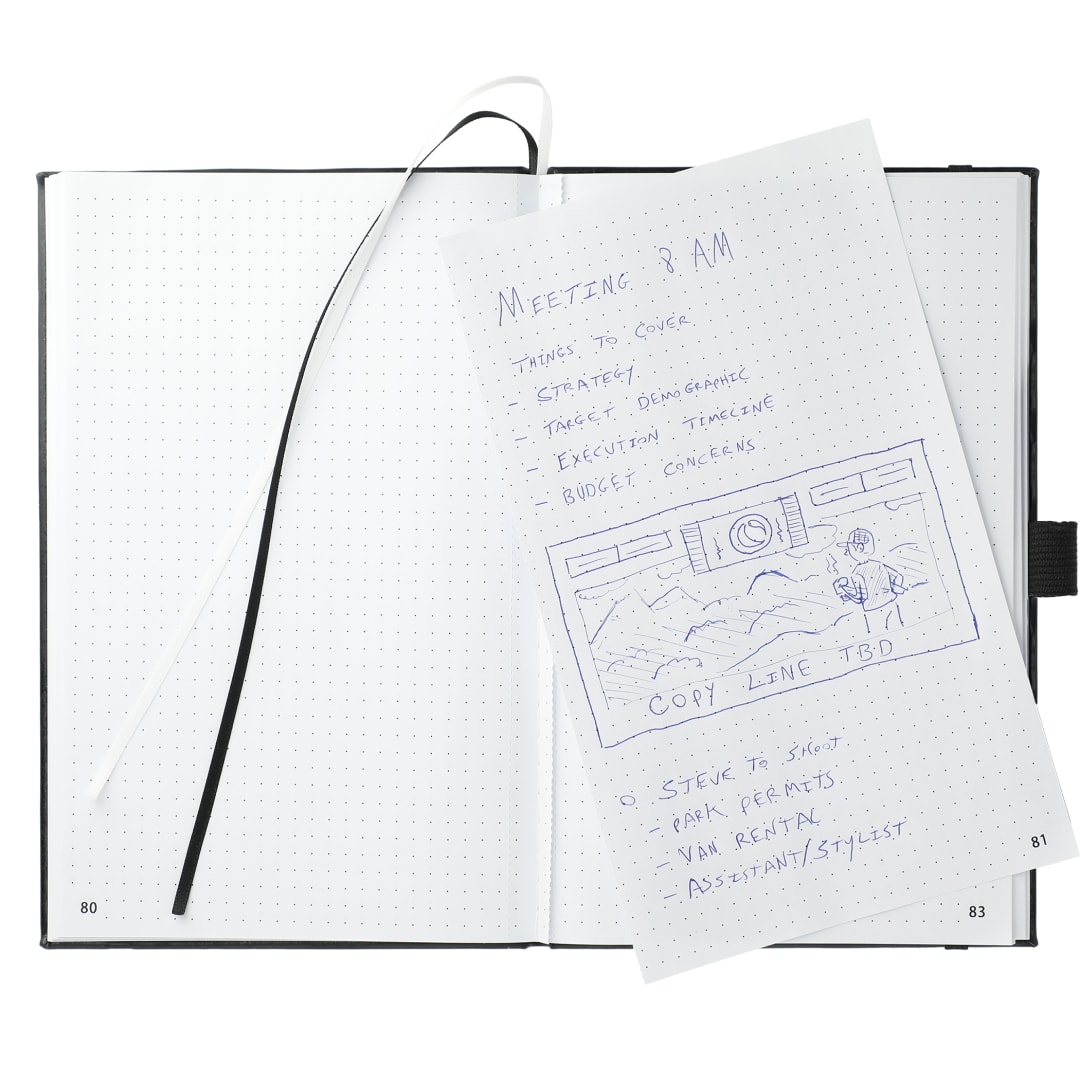5.5" x 8.5" FUNCTION Bulleting Notebook - 0911-13 Black