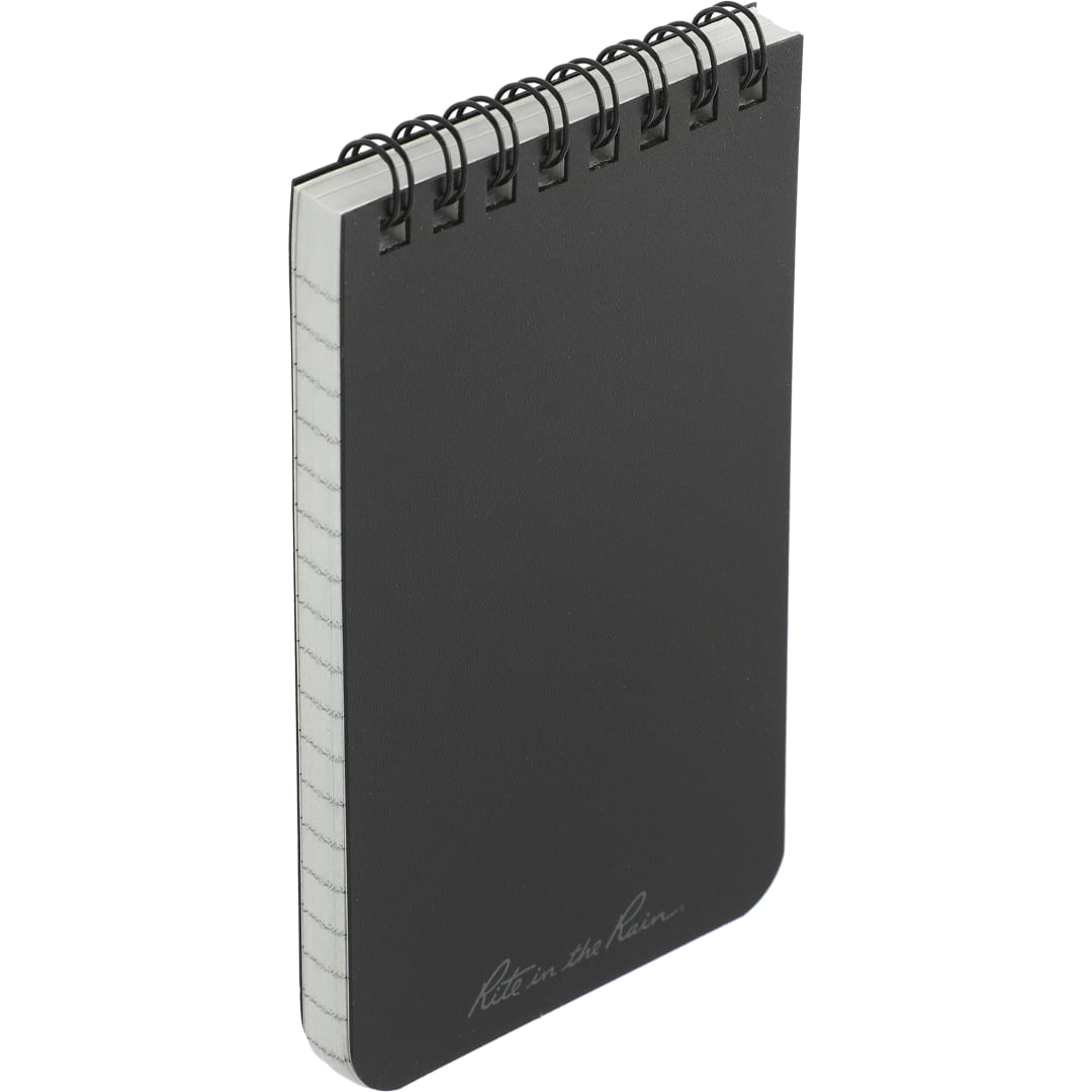 Rite in the Rain 3” x 5” Rite in the Rain Top Spiral Notebook - 0913-01 Black