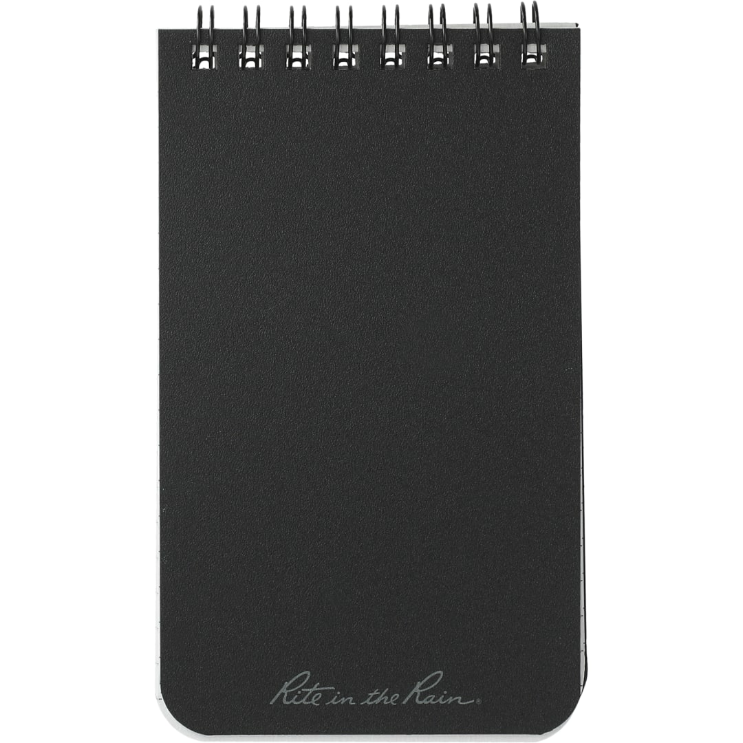 Rite in the Rain 3” x 5” Rite in the Rain Top Spiral Notebook - 0913-01 Black