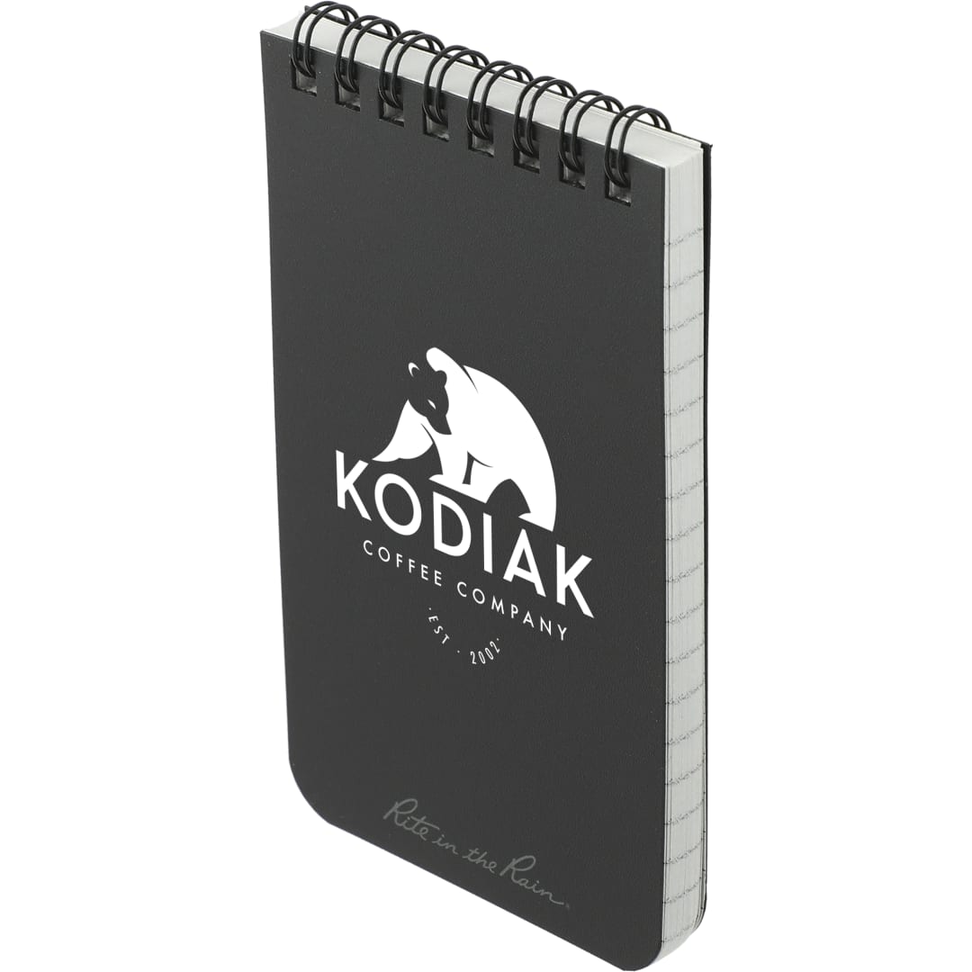 Rite in the Rain 3” x 5” Rite in the Rain Top Spiral Notebook - 0913-01 Black