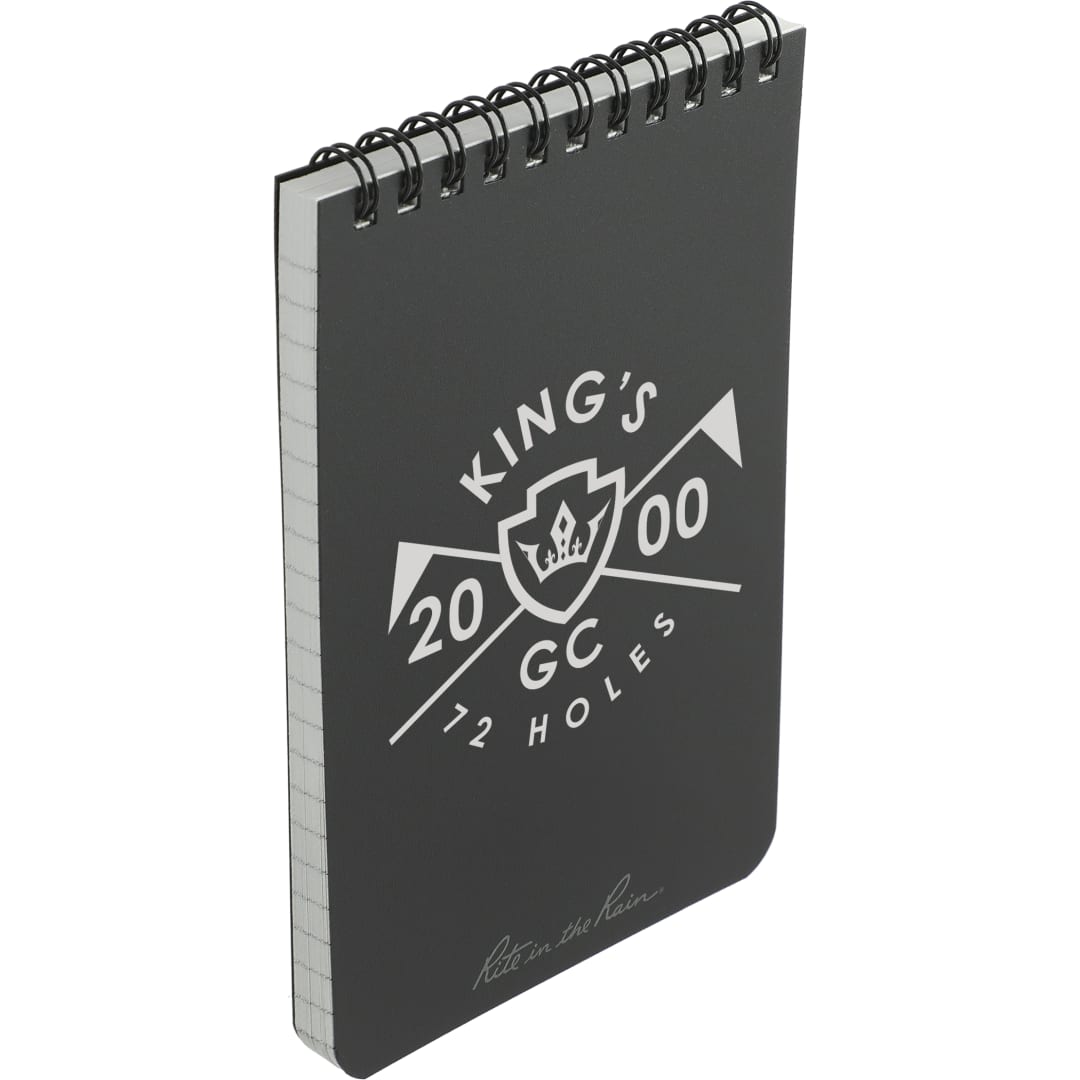 Rite in the Rain 4” x 6” Rite in the Rain Top Spiral Notebook - 0913-02 Black
