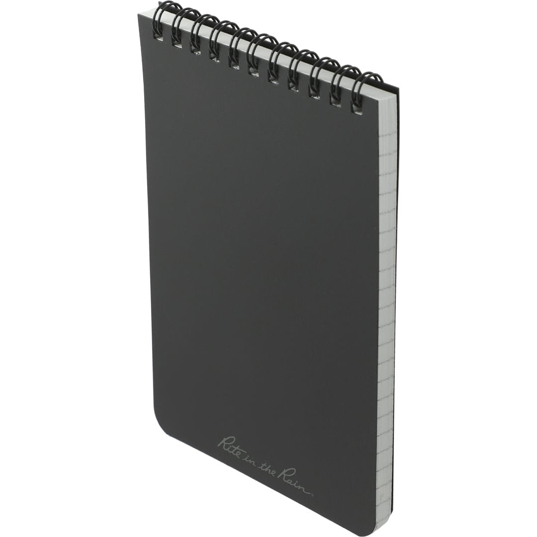 Rite in the Rain 4” x 6” Rite in the Rain Top Spiral Notebook - 0913-02 Black