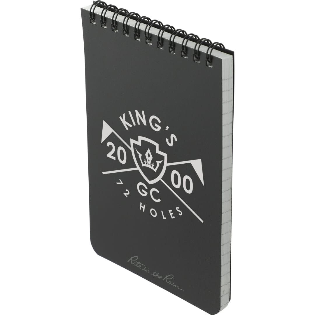 Rite in the Rain 4” x 6” Rite in the Rain Top Spiral Notebook - 0913-02 Black