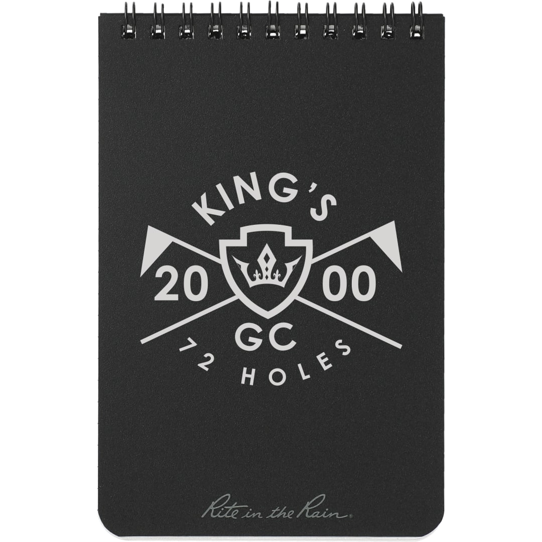 Rite in the Rain 4” x 6” Rite in the Rain Top Spiral Notebook - 0913-02 Black