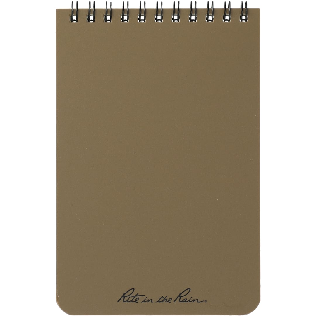 Rite in the Rain 4” x 6” Rite in the Rain Top Spiral Notebook - 0913-02 Tan