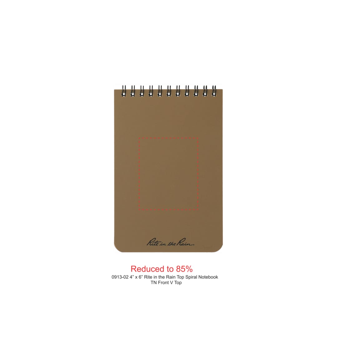 Rite in the Rain 4” x 6” Rite in the Rain Top Spiral Notebook - 0913-02 Black