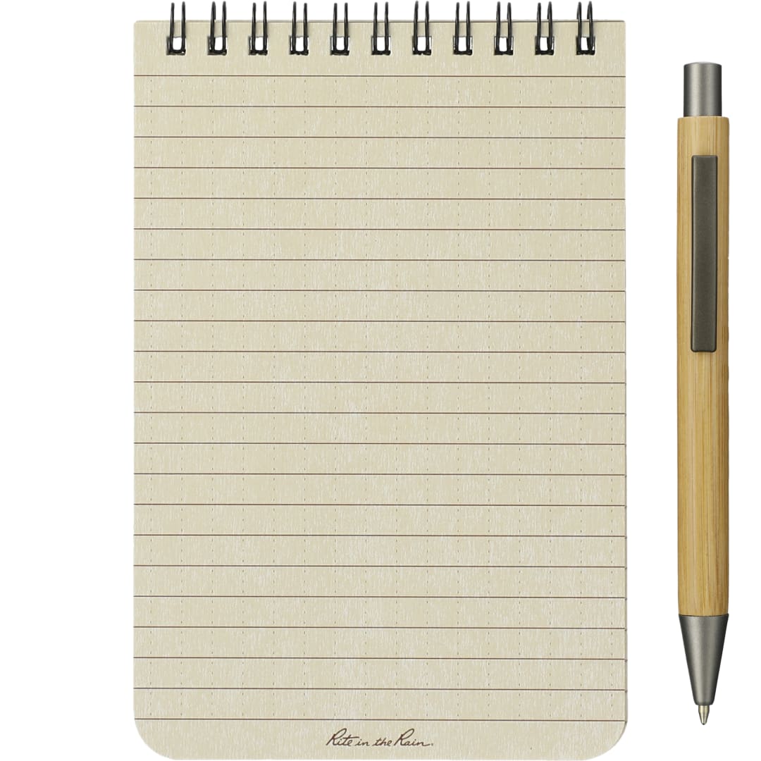 Rite in the Rain 4” x 6” Rite in the Rain Top Spiral Notebook - 0913-02 Tan