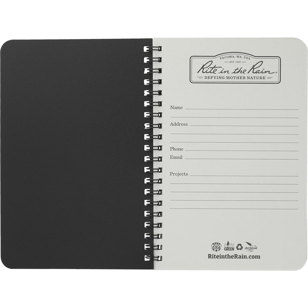 Bullet 4.6” x 7” Rite in the Rain Side Spiral Notebook - 0913-03