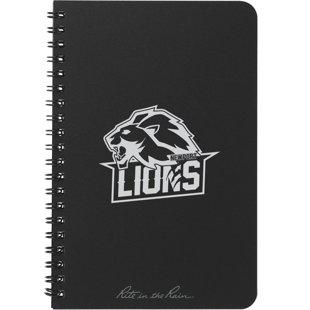 Rite in the Rain 4.6” x 7” Rite in the Rain Side Spiral Notebook - 0913-03 Black