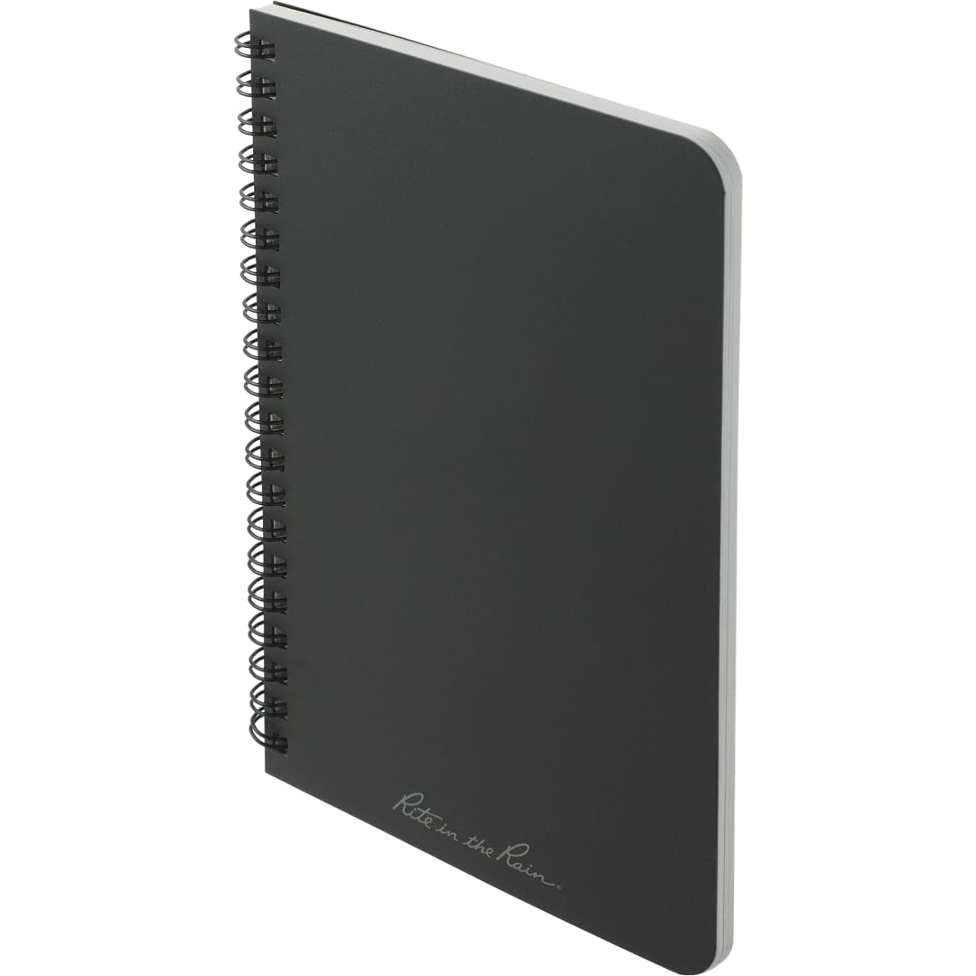 Rite in the Rain 4.6” x 7” Rite in the Rain Side Spiral Notebook - 0913-03 Black