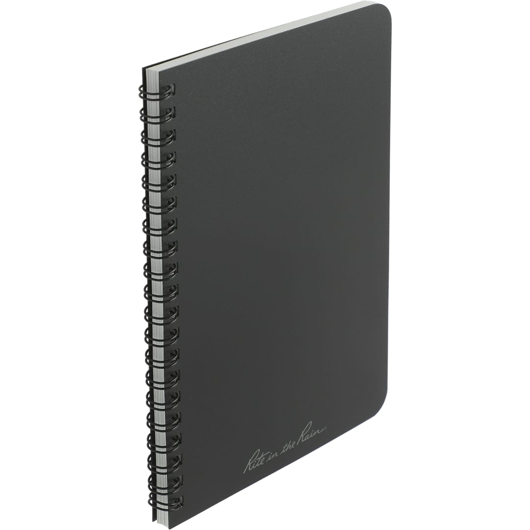 Rite in the Rain 4.6” x 7” Rite in the Rain Side Spiral Notebook - 0913-03 Black