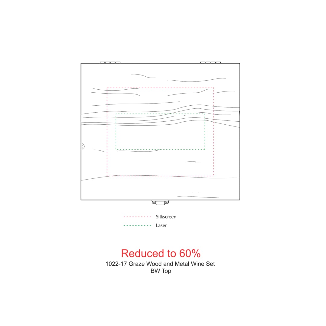 Graze Wood and Metal Wine Set - 1022-17 Brown