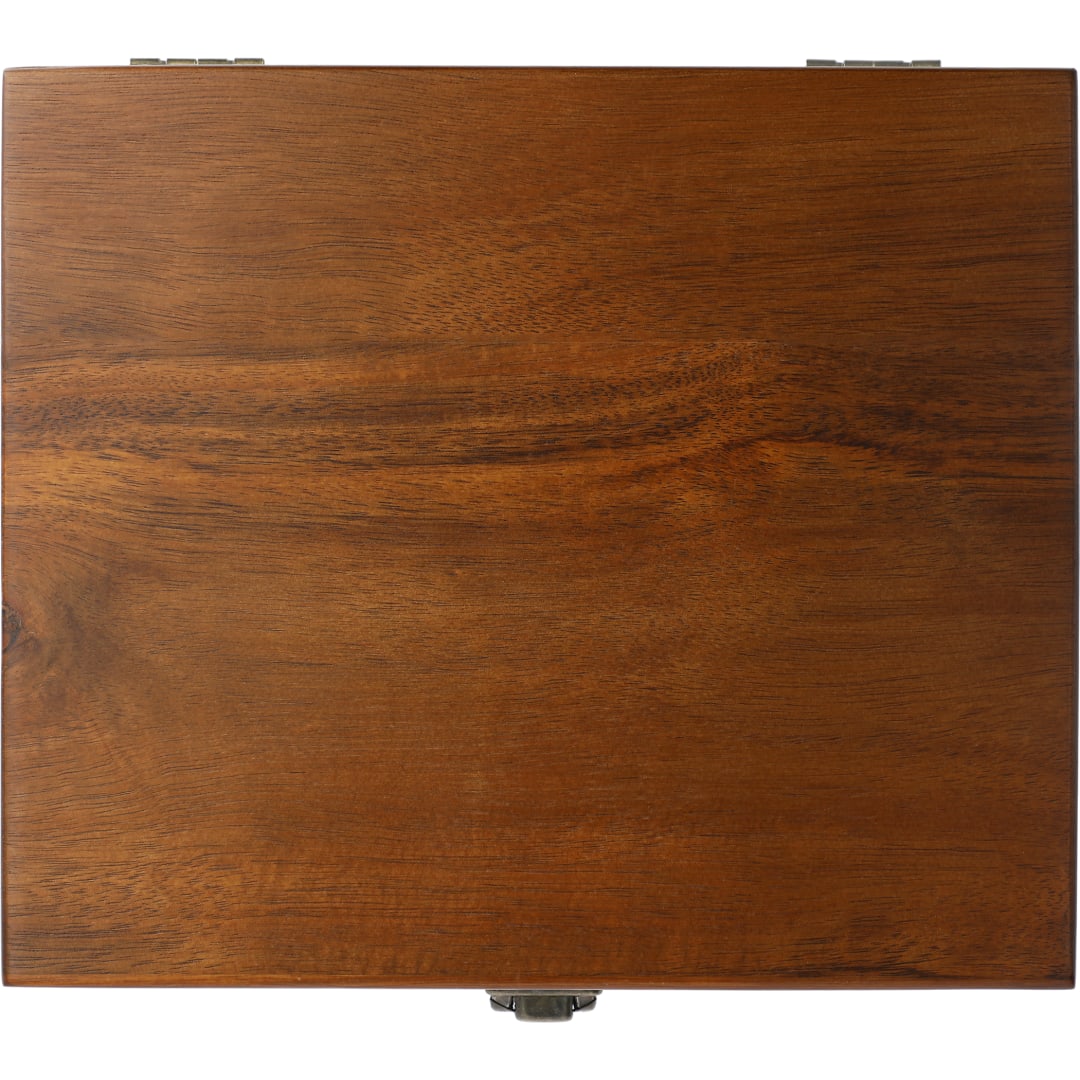 Graze Wood and Metal Wine Set - 1022-17 Brown