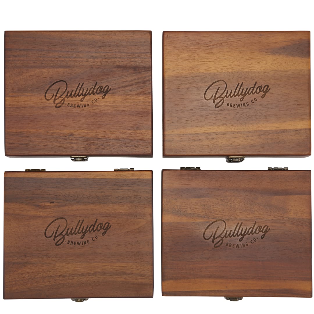 Graze Wood and Metal Wine Set - 1022-17 Brown