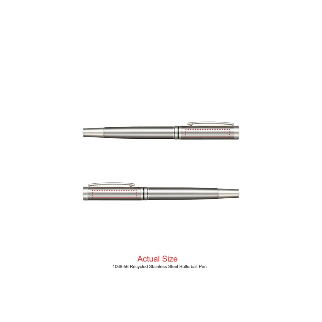 Recycled Stainless Steel Rollerball Pen - 1066-56 Silver