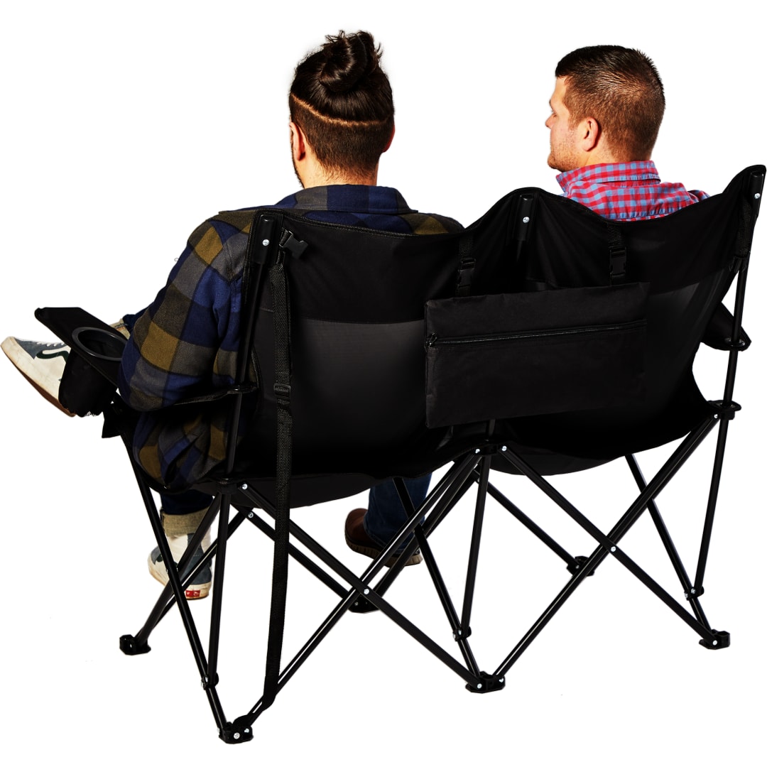 Double Seater Folding Chair - 1070-65 Black
