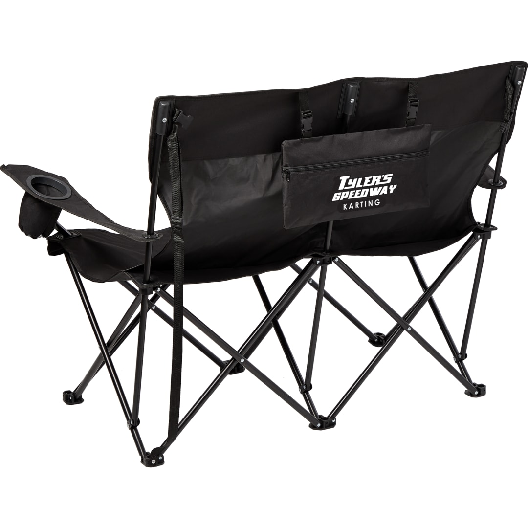 Double Seater Folding Chair - 1070-65 Black