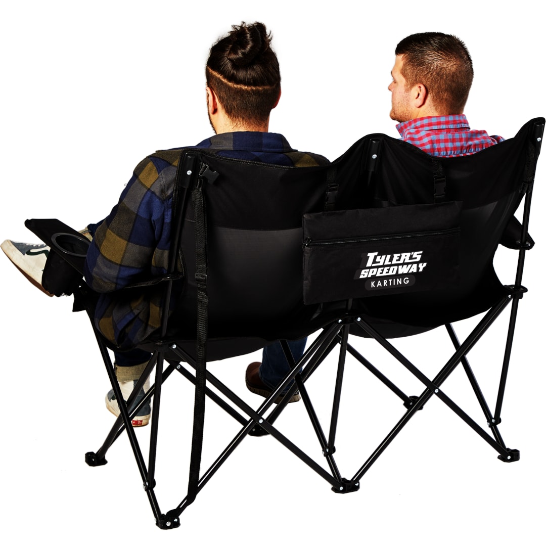 Double Seater Folding Chair - 1070-65 Black