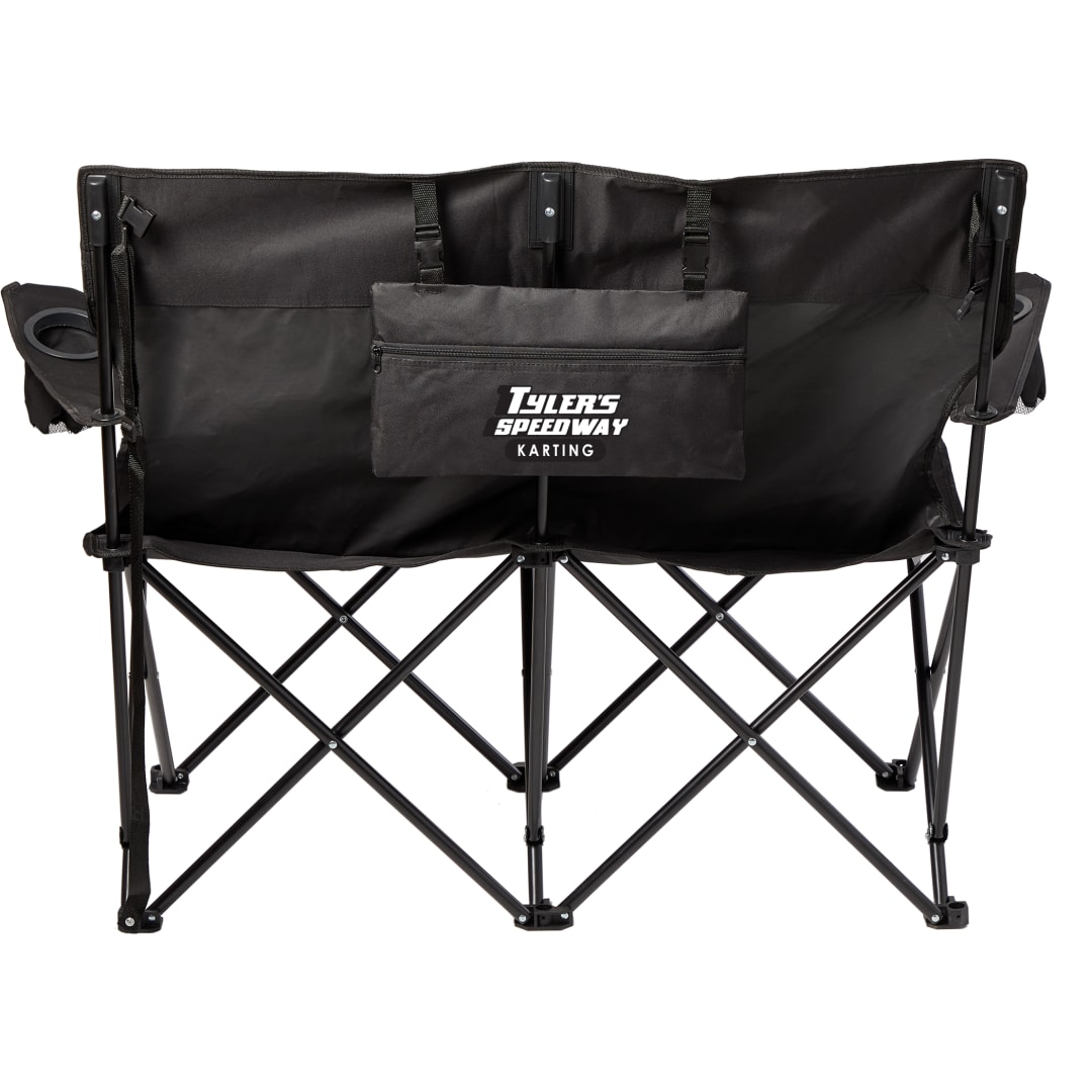 Double Seater Folding Chair - 1070-65 Black