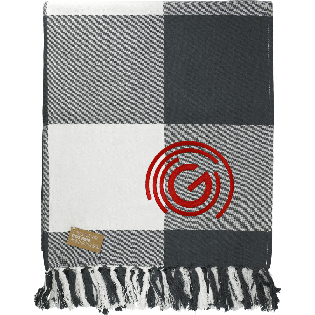 Field & Co. Field & Co. 100% Organic Cotton Check Throw Blanke - 1081-72 Gray