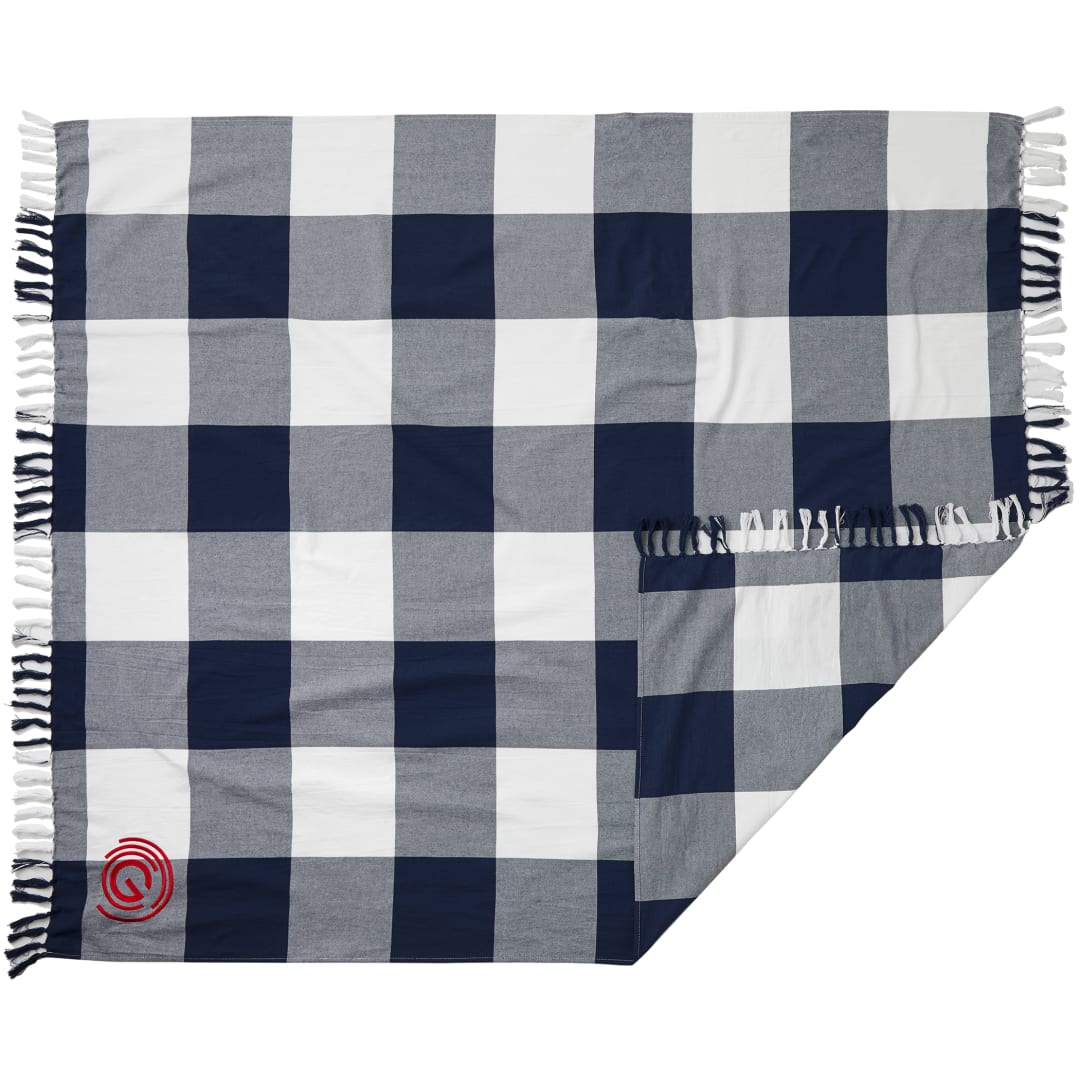 Field & Co. Field & Co. 100% Organic Cotton Check Throw Blanke - 1081-72 Blue