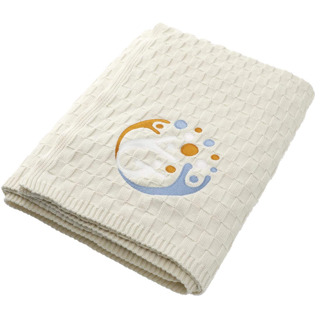 MADE* HERE NEW YORK Made*Here New York Basketweave Cotton Blanket - 1081-79 Natural