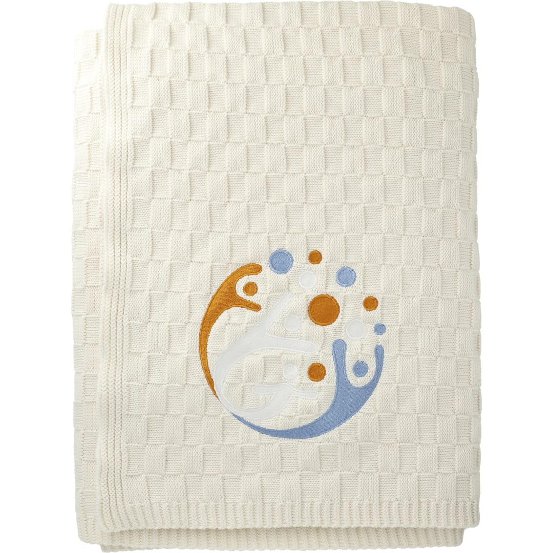 MADE* HERE NEW YORK Made*Here New York Basketweave Cotton Blanket - 1081-79 Natural