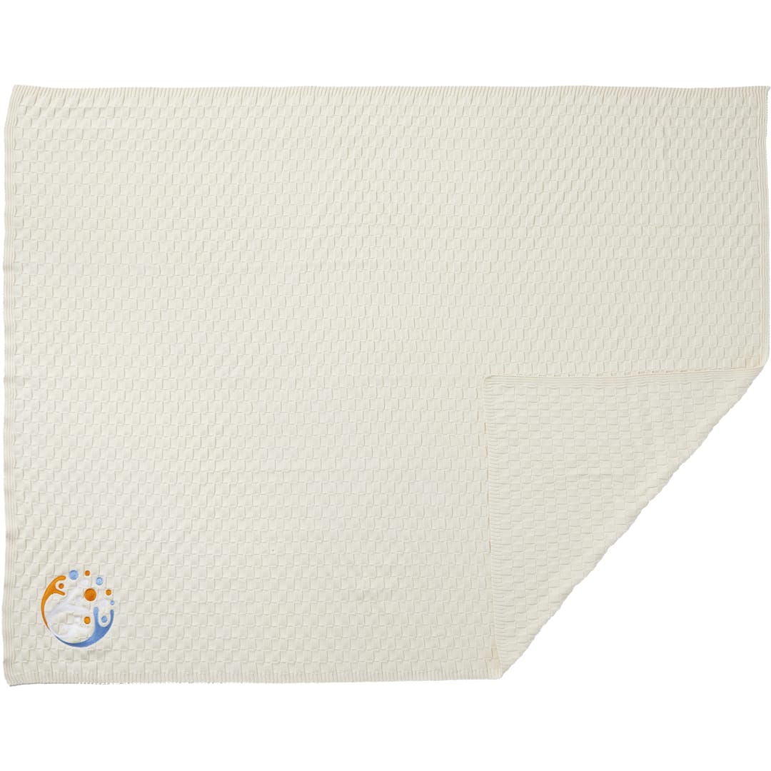 MADE* HERE NEW YORK Made*Here New York Basketweave Cotton Blanket - 1081-79 Natural