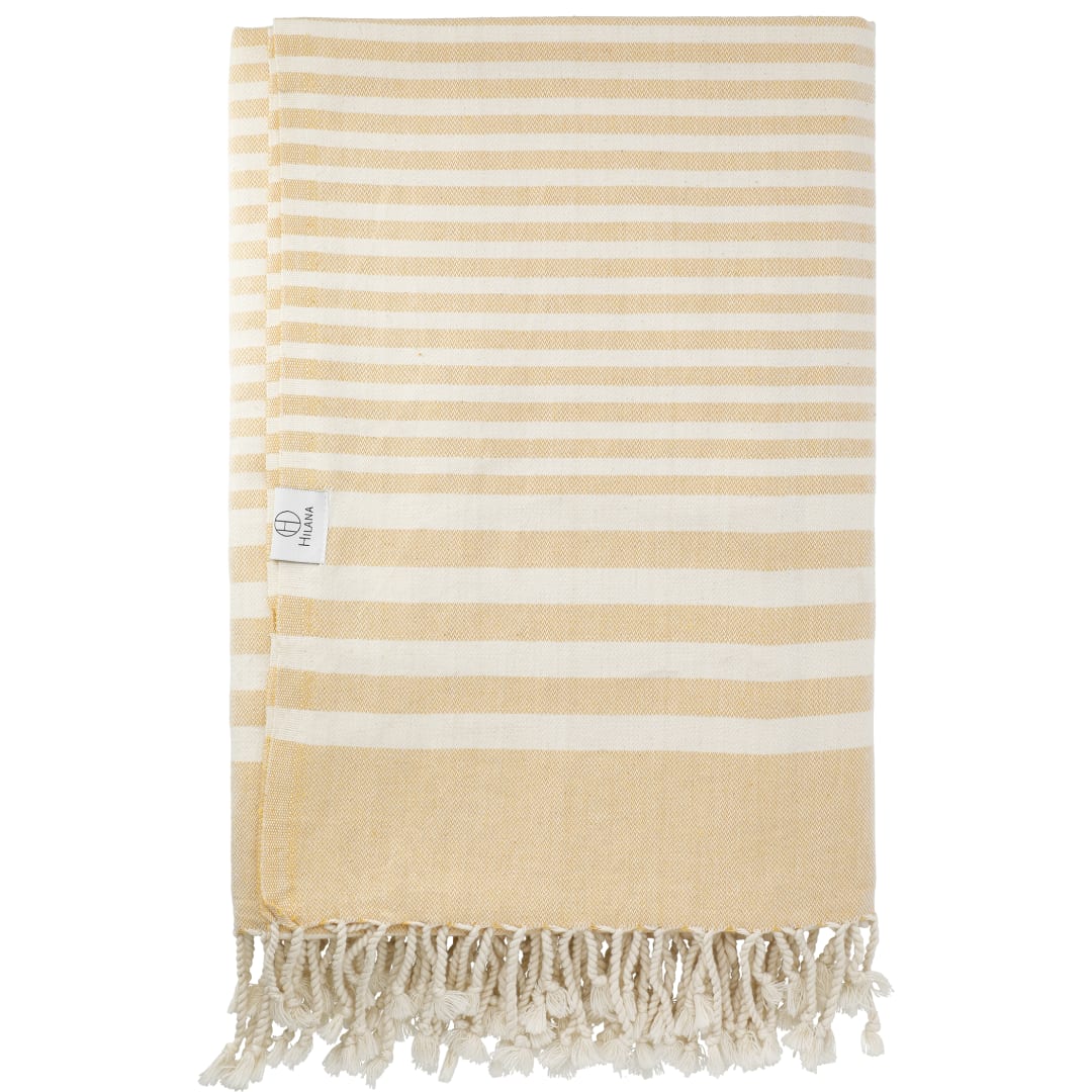 Hilana Hilana Upcycled Fethiye Throw Blanket - 1081-86 Tan