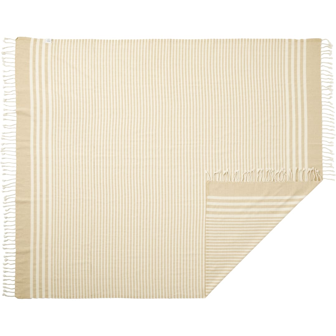 Hilana Hilana Upcycled Fethiye Throw Blanket - 1081-86 Tan
