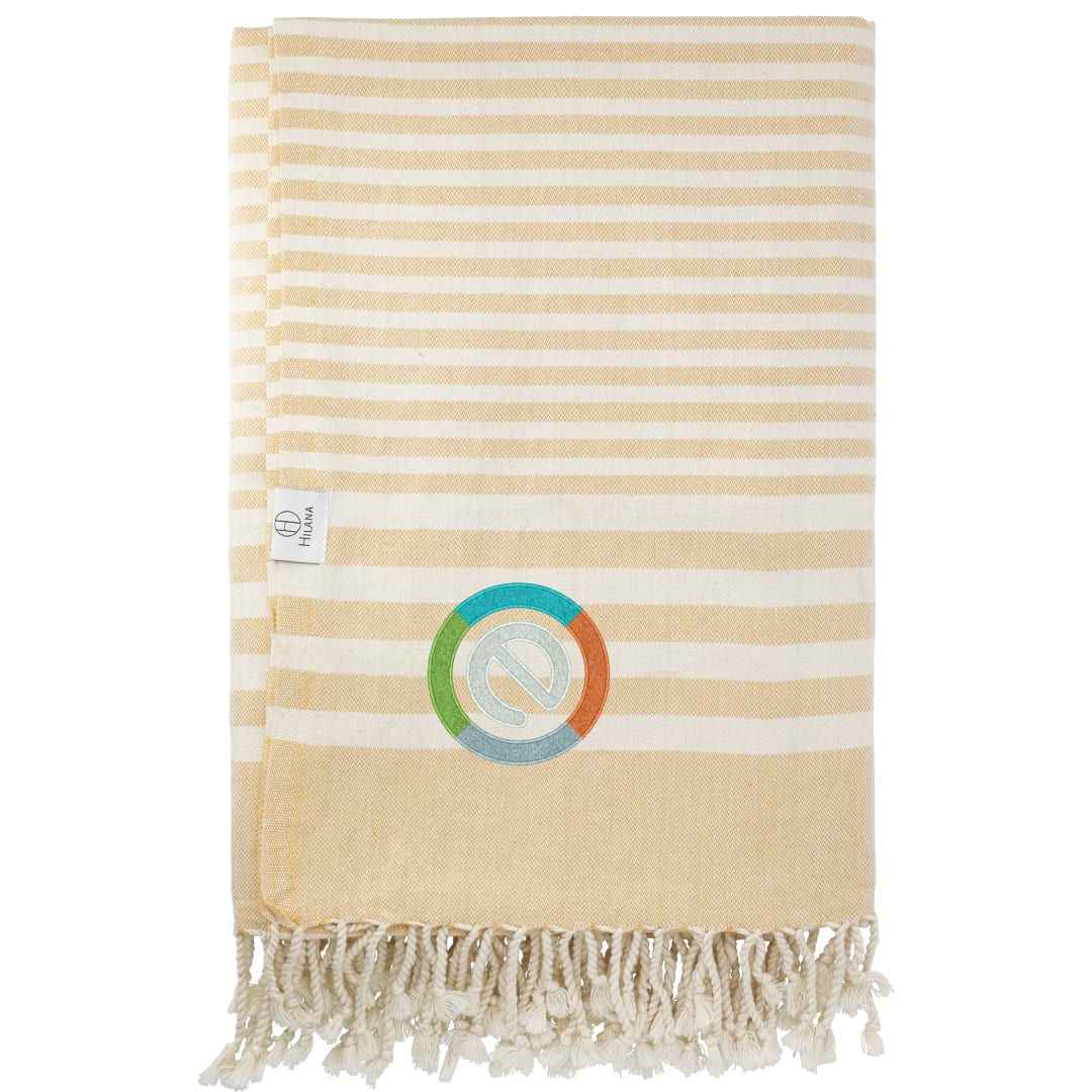 Hilana Hilana Upcycled Fethiye Throw Blanket - 1081-86 Tan