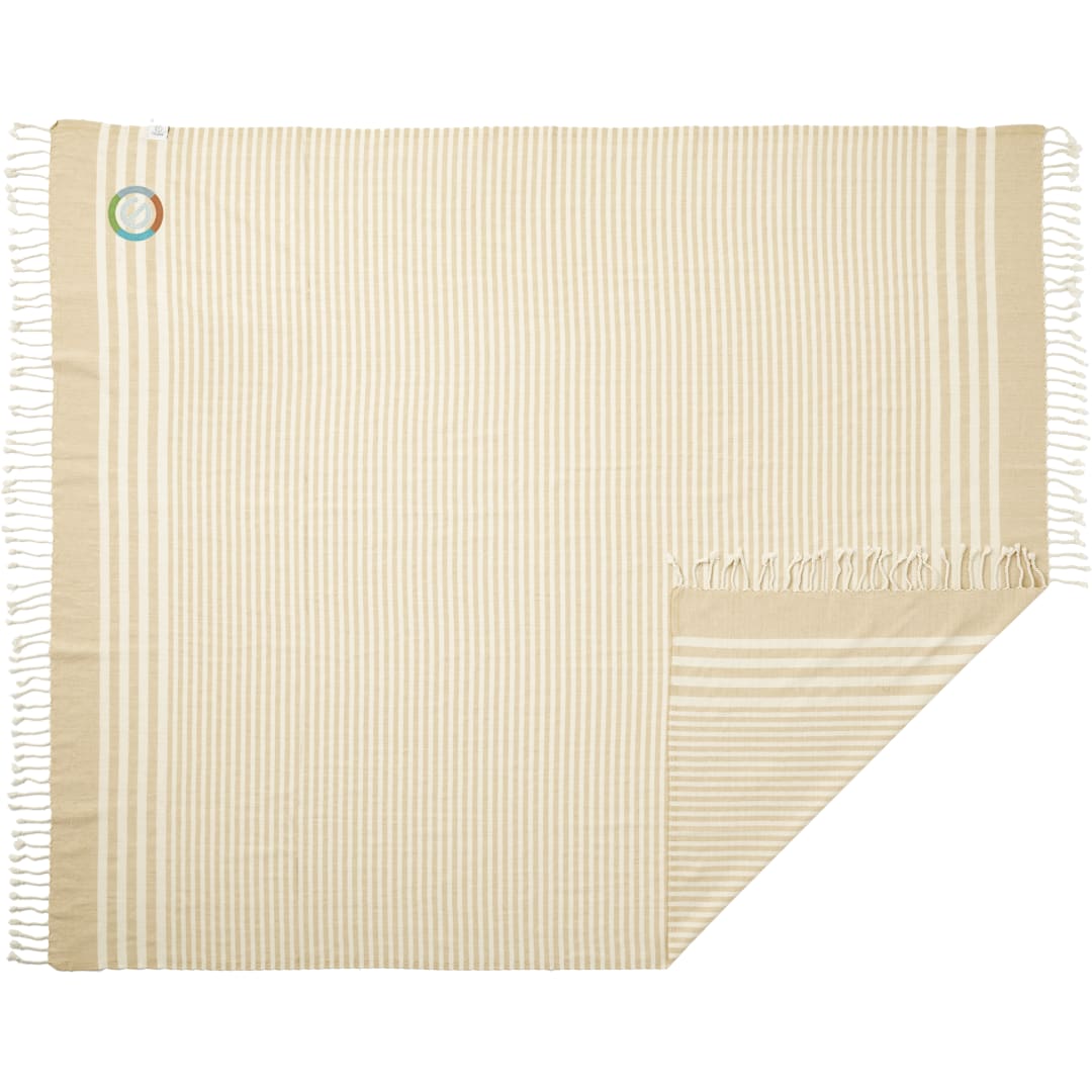 Hilana Hilana Upcycled Fethiye Throw Blanket - 1081-86 Tan