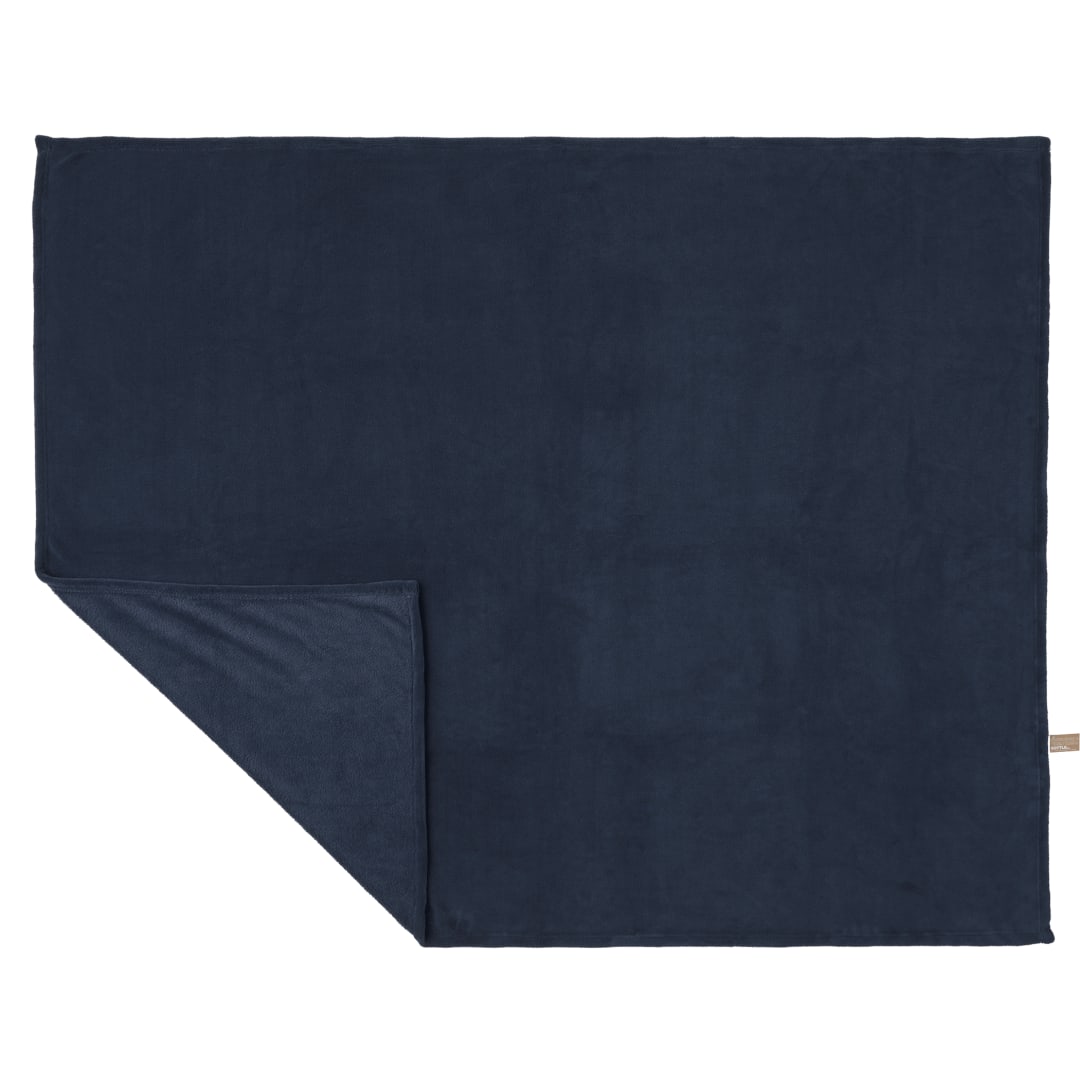 Recycled PET Oversized Coral Fleece Blanket - 1082-02 Blue