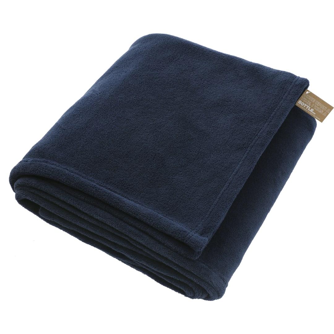 Recycled PET Oversized Coral Fleece Blanket - 1082-02 Blue