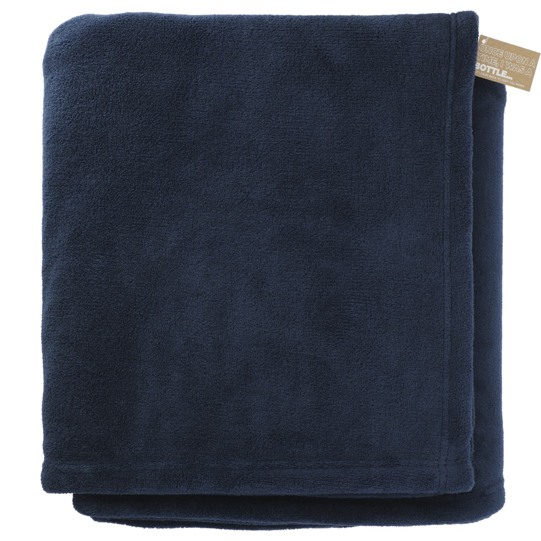 Recycled PET Oversized Coral Fleece Blanket - 1082-02 Blue
