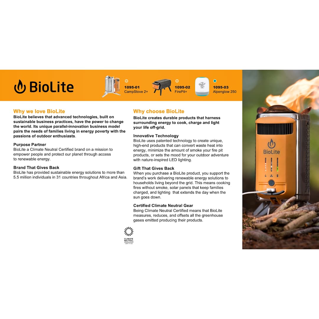 BioLite BioLite CampStove 2+ - 1095-01 Orange