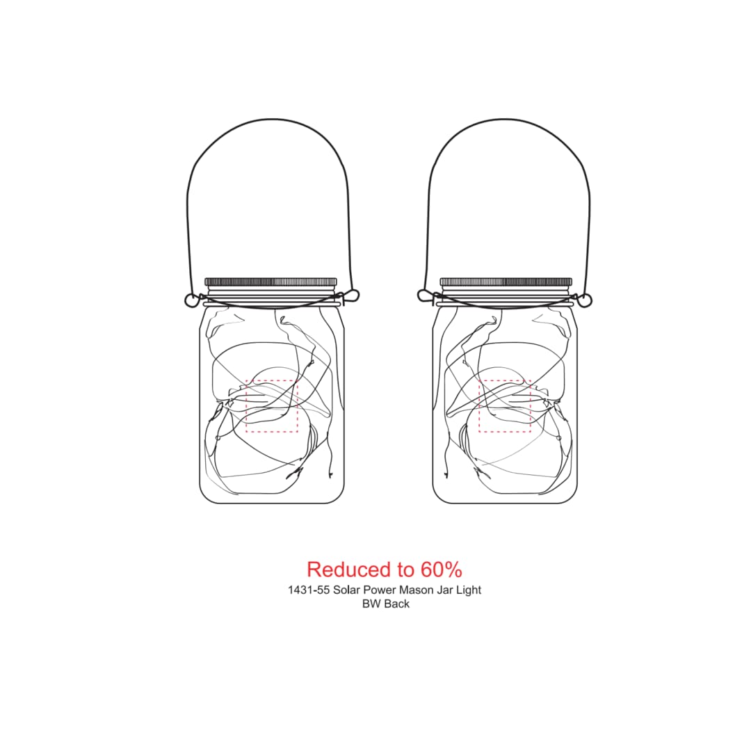 Solar Power Mason Jar Light - 1431-55 Clear