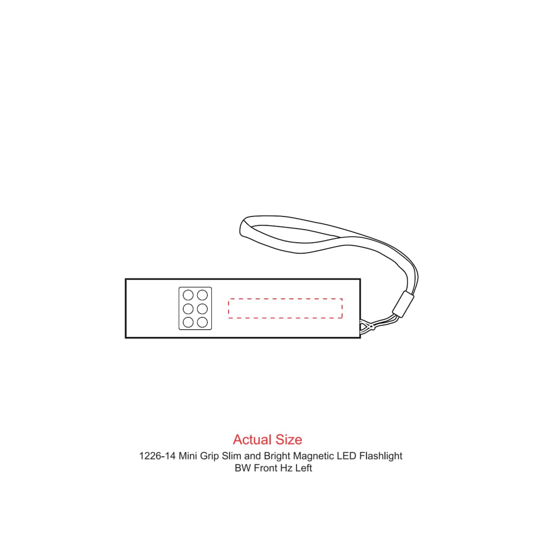 Mini Grip Slim and Bright Magnetic LED Flashlight - 1226-14 Black