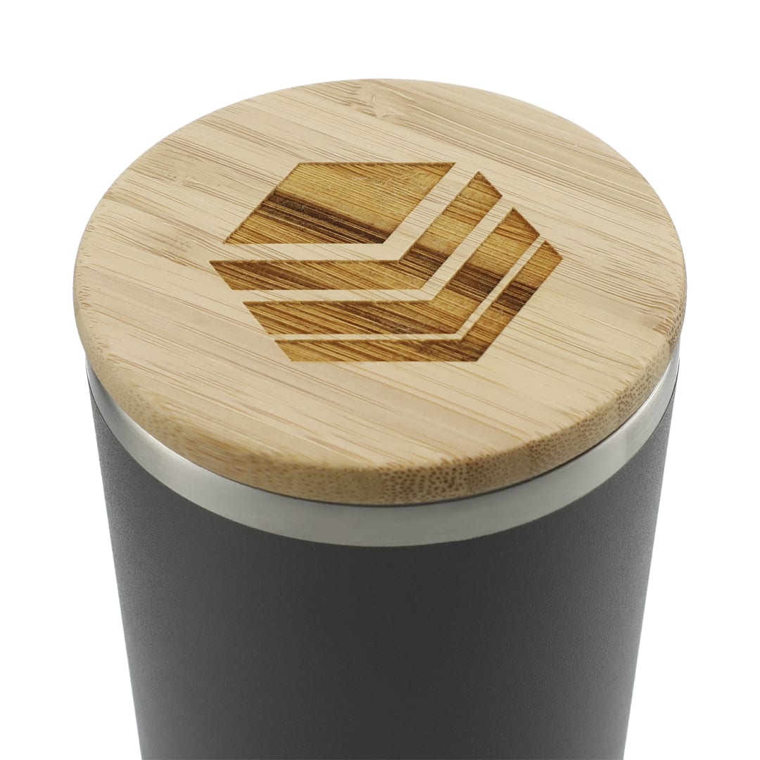 FSC&#174; 100% Bamboo lid 14oz Brees Copper Vac Tumbler - 1600-21 Gray