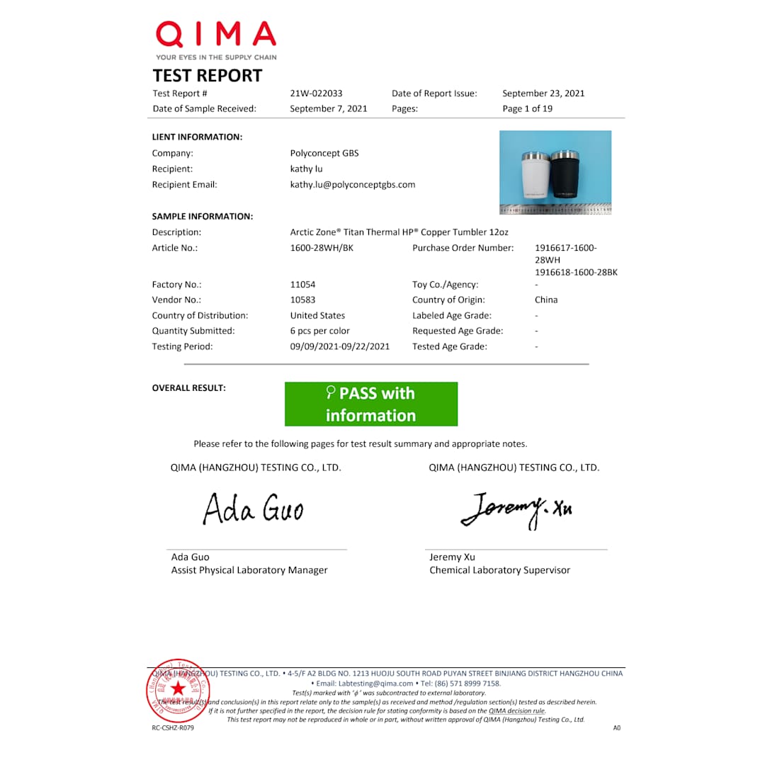 Arctic Zone Arctic Zone® Titan Thermal HP® Copper Tumbler 12oz - 1600-28 Black