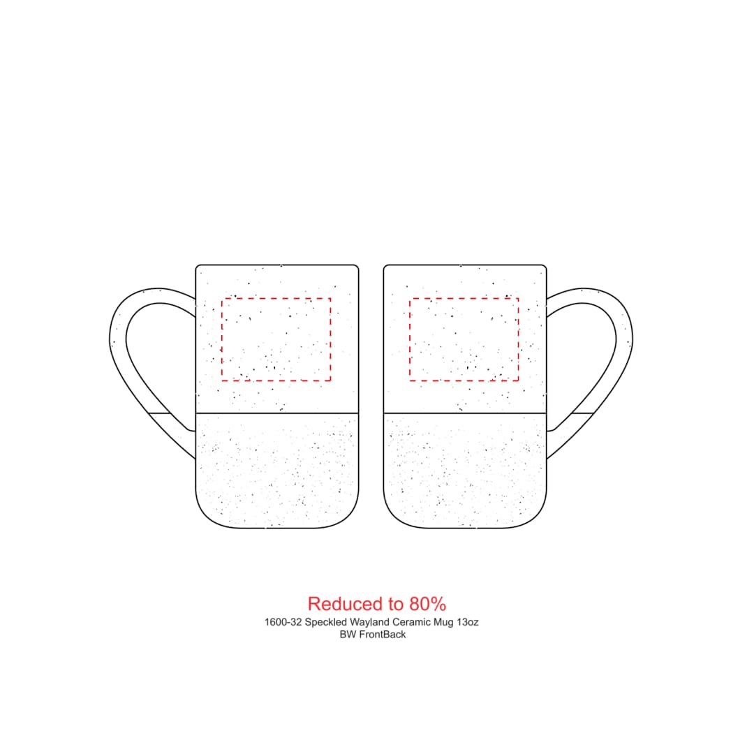 Speckled Wayland Ceramic Mug 13oz - 1600-32 Black