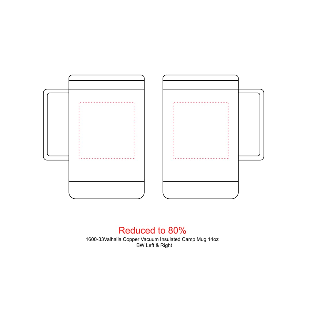 Valhalla Copper Vacuum Insulated Camp Mug 14oz - 1600-33 Black