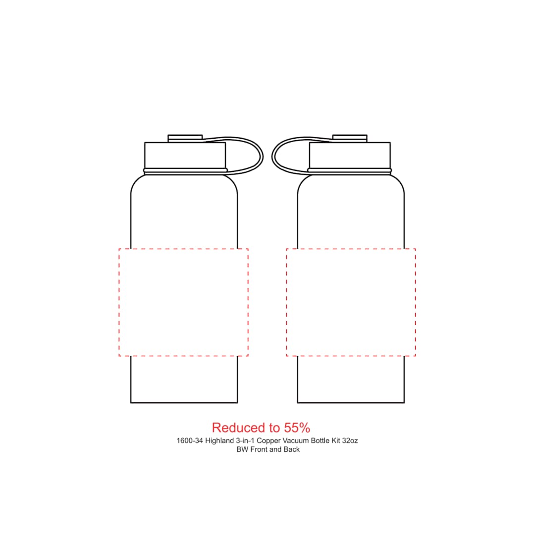 Highland 3-in-1 Copper Vacuum Bottle Kit 32oz - 1600-34 Black