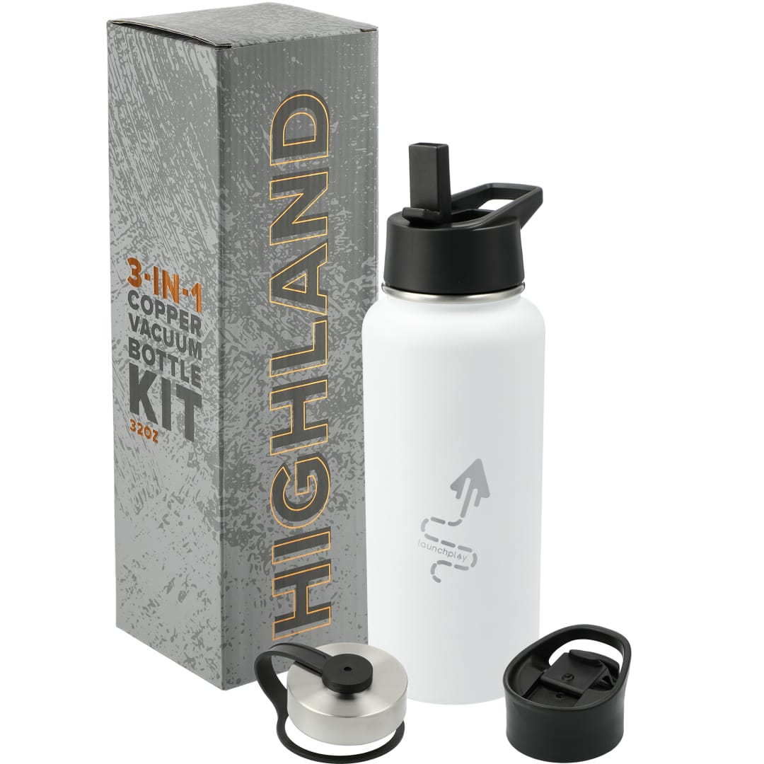 Highland 3-in-1 Copper Vacuum Bottle Kit 32oz - 1600-34 White