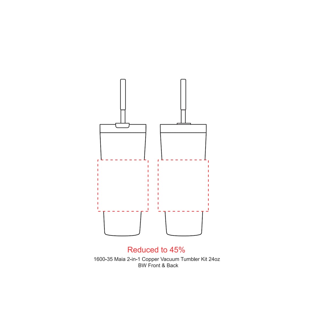 Maia 2-in-1 Copper Vacuum Tumbler Kit 24oz - 1600-35 Black