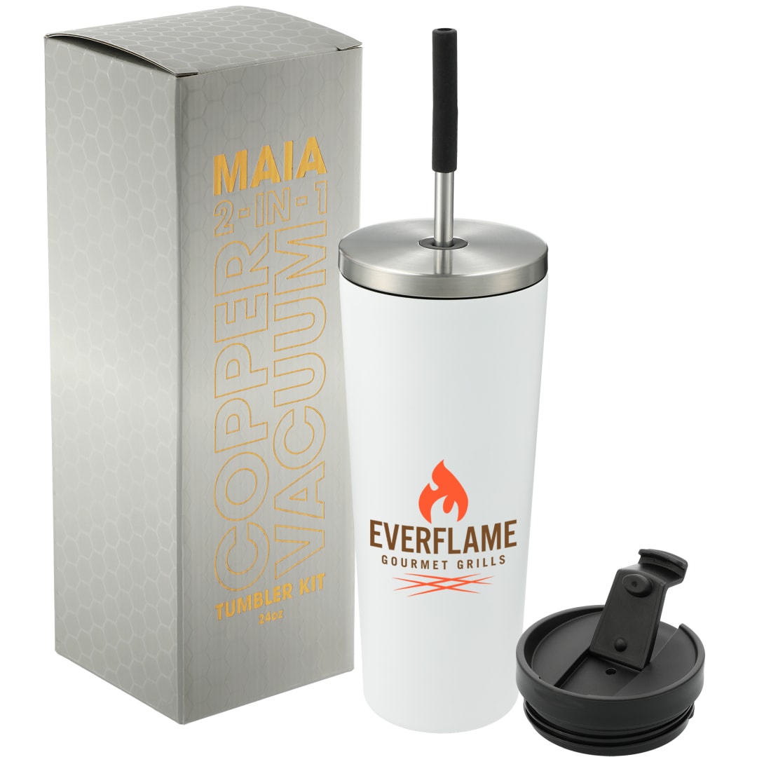 Maia 2-in-1 Copper Vacuum Tumbler Kit 24oz - 1600-35 White