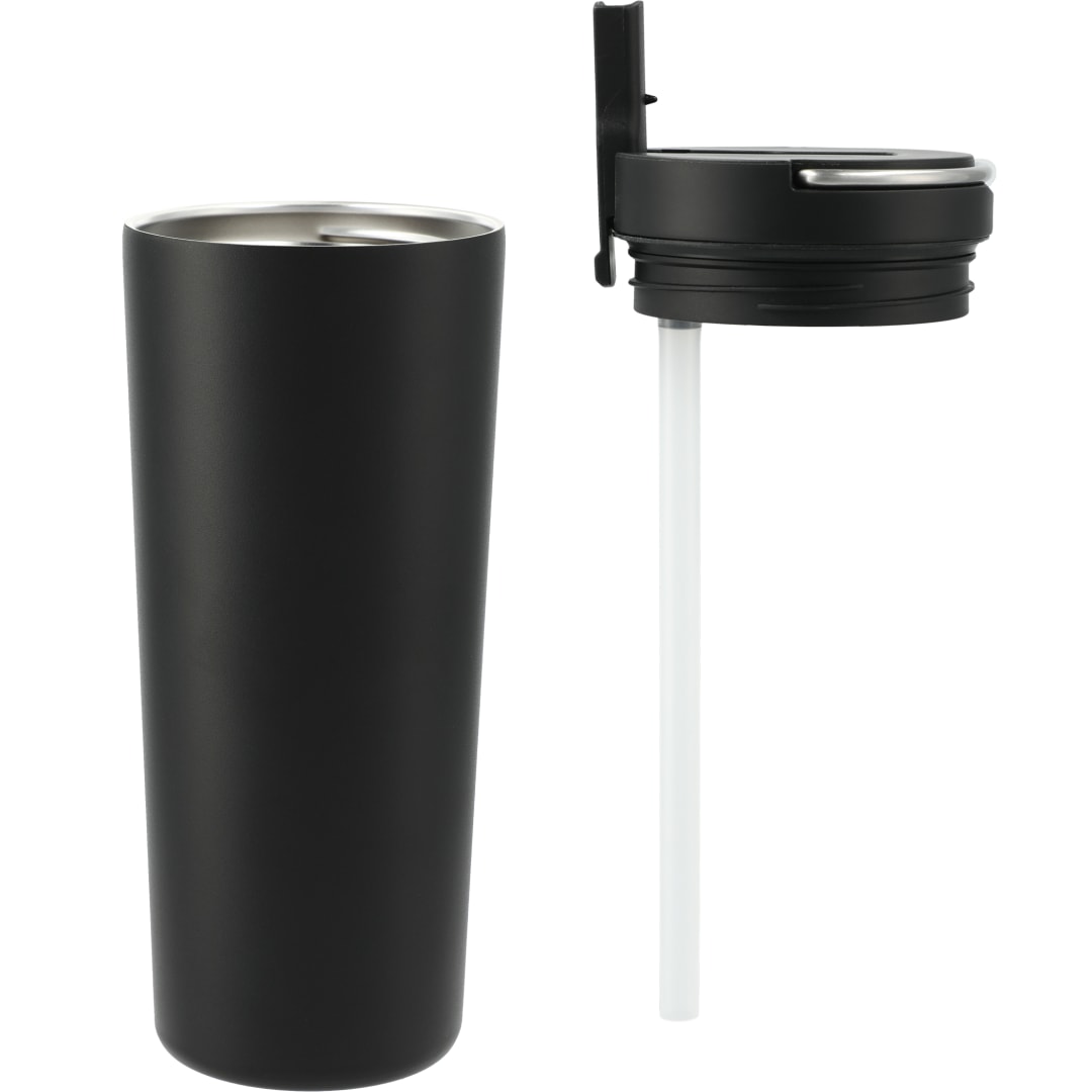 Thor Copper Insulated Tumbler 24oz Flip Straw Lid - 1600-37 Black